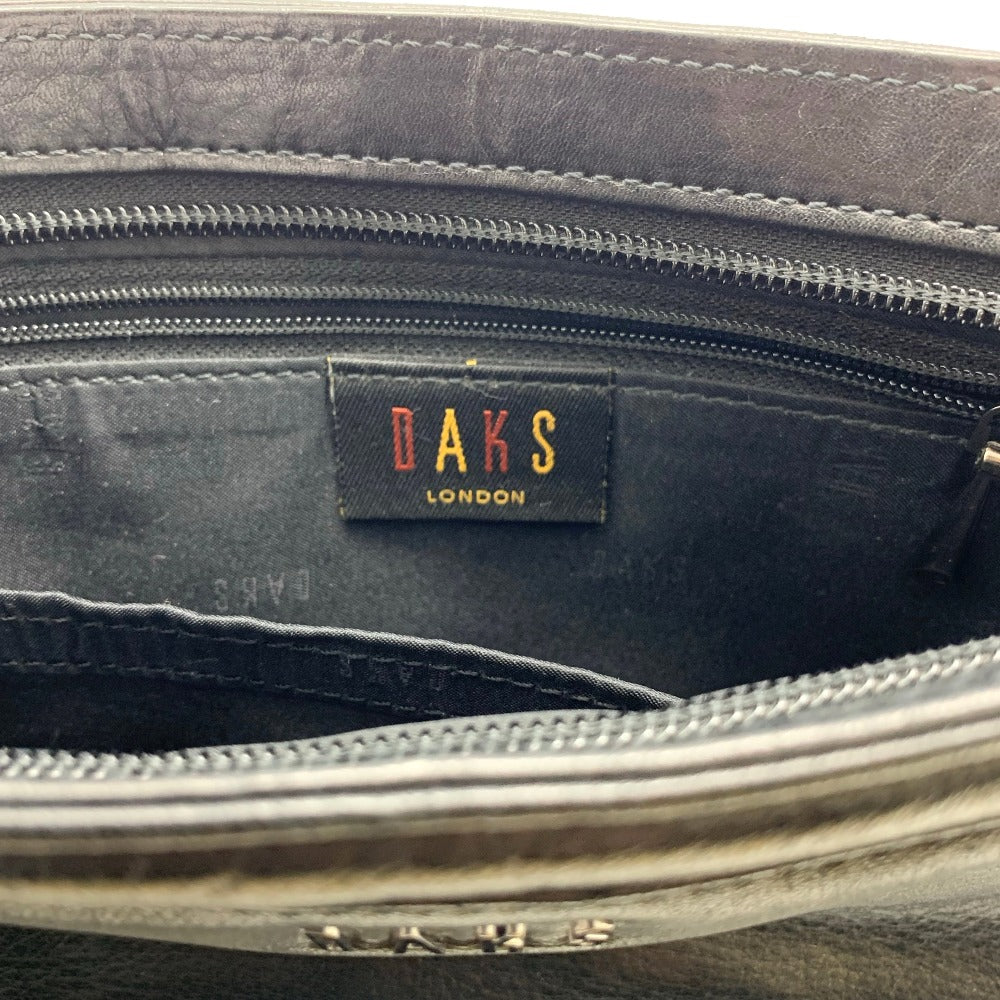 DAKS ダックス ショルダーバッグ 斜め掛けバッグ メッセンジャーバッグ クロスボディ レザー ミニショルダーバッグ ブラック メンズ