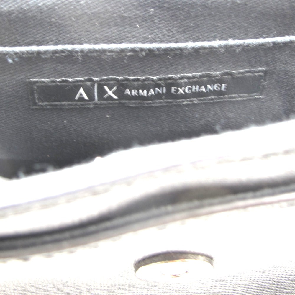 ARMANI EXCHANGE アルマーニエクスチェンジ ショルダーバッグ チェーンショルダー 斜め掛け クロスボディ ブラック PVC メンズ