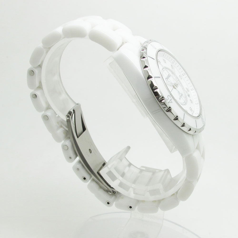 CHANEL シャネル 腕時計 J12 H1629 38mm ホワイトセラミック 12Pダイヤ 自動巻き  美品