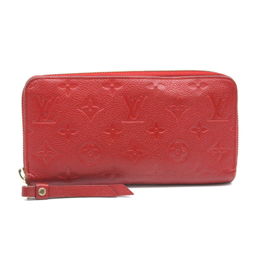 LOUIS VUITTON ルイ・ヴィトン 長財布 ジッピー ウォレット スリーズ ラウンドファスナー レザー レッド モノグラム アンプラント M60737