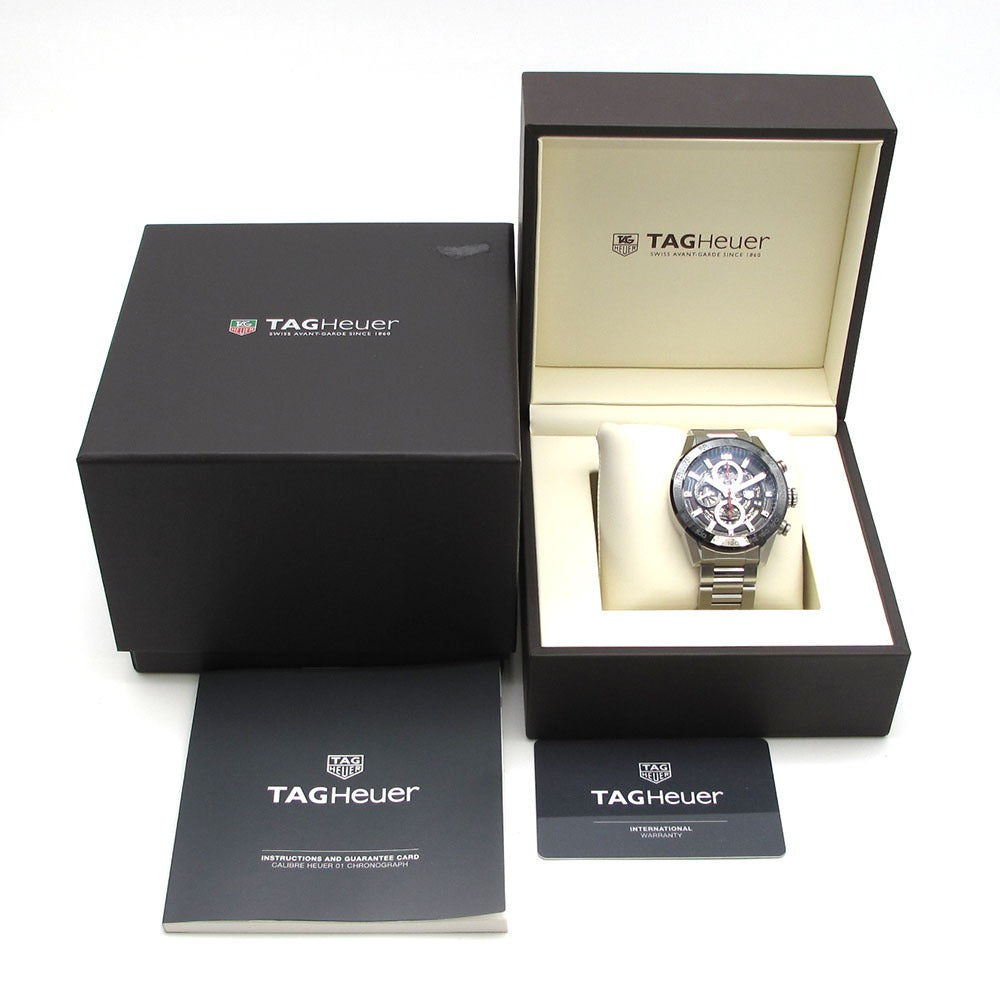 TAG HEUER タグホイヤー 腕時計 カレラ キャリバー ホイヤー01 クロノグラフ CAR201V.BA0714 自動巻き CARRERA 美品