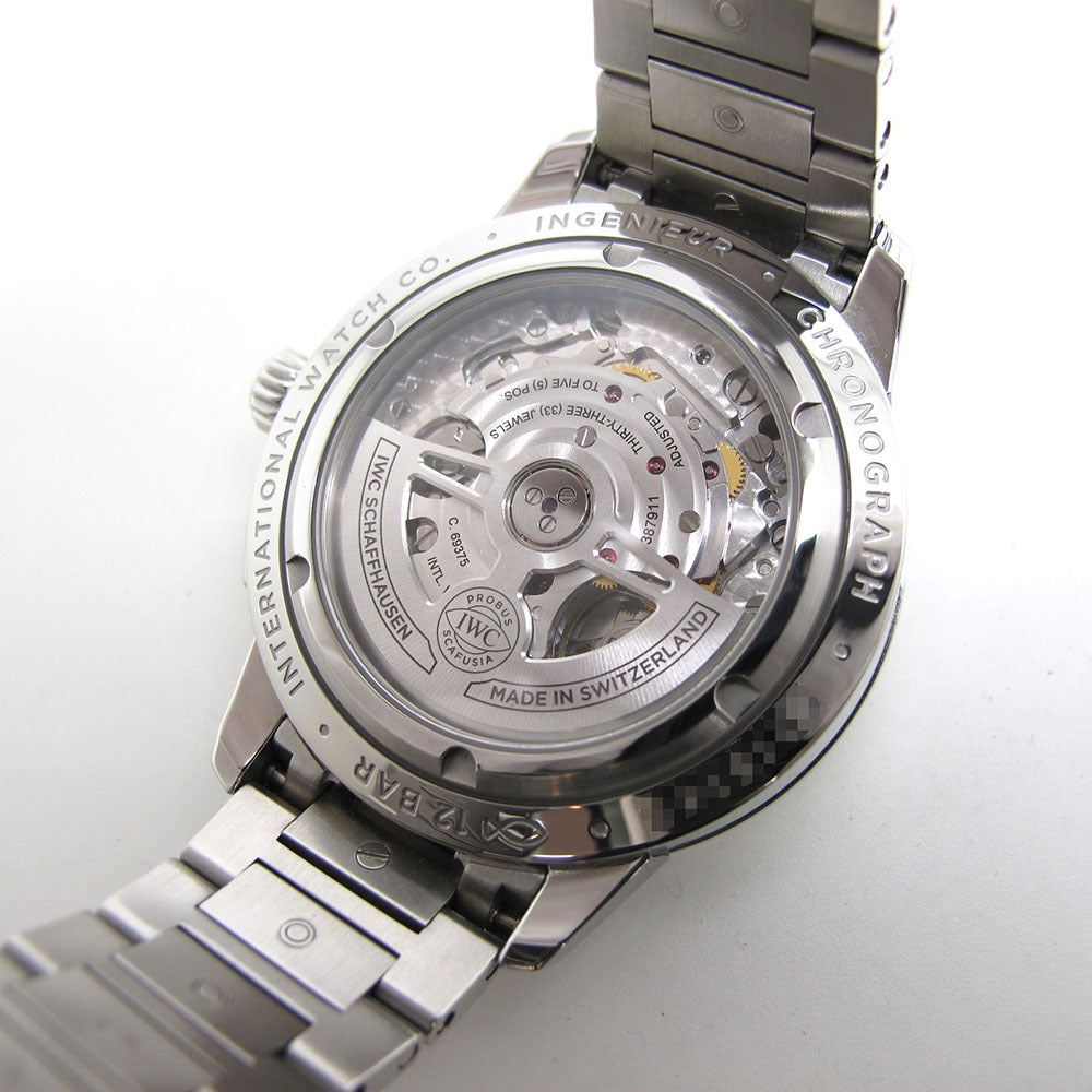 IWC SCHAFFHAUSEN アイダブリューシー シャフハウゼン 腕時計 インヂュニア クロノグラフ IW380801 シルバー文字盤 自動巻き INGENIEUR