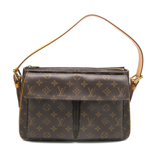 LOUIS VUITTON ルイ・ヴィトン ショルダーバッグ ヴィバ シテGM PVC レザー レディース モノグラム M51163 美品