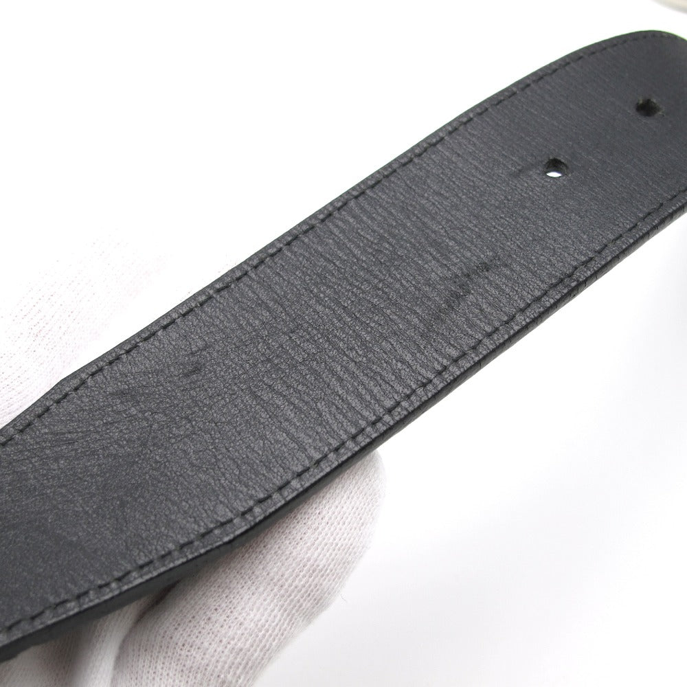 BURBERRY バーバリー ベルト メッシュデザイン レザー 革 ブラック メンズ 長さ94.5cm 美品