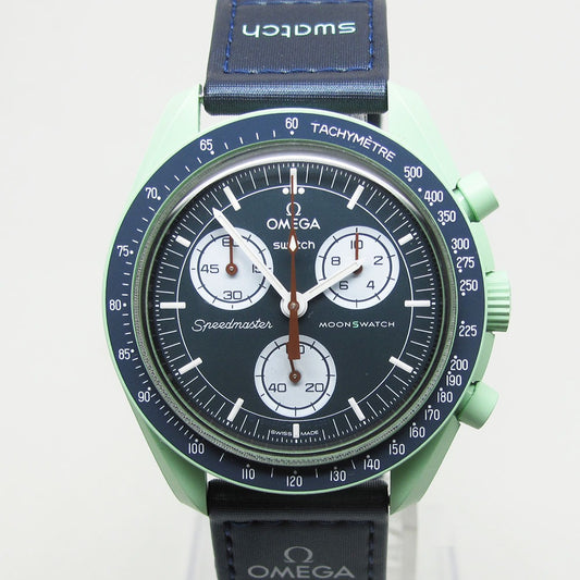 Swatch スウォッチ 腕時計 swatch×omega バイオセラミック ムーンウォッチ MISSION ON EARTH SO33G100 美品