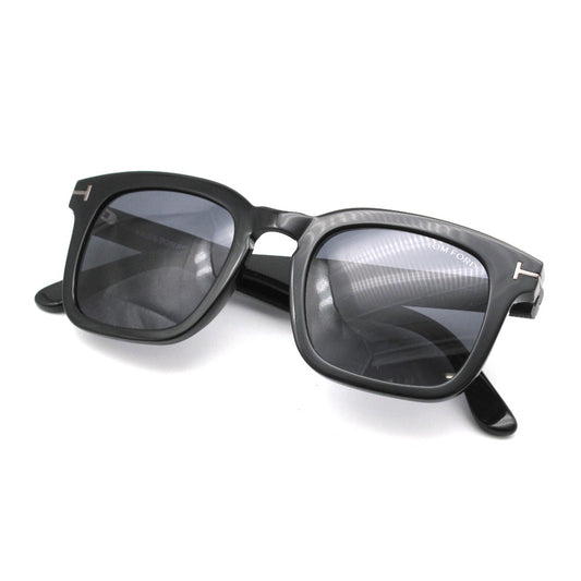 TOM FORD トムフォード サングラス ウェリントン スクエア セルフレーム 50□22 145 ブラック 眼鏡 アイウェア  TF751 美品