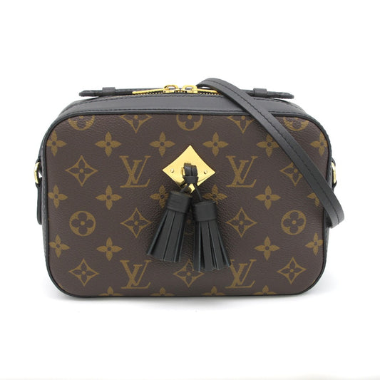 LOUIS VUITTON ルイ・ヴィトン サントンジュ モノグラム ノワール M43555 ショルダーバッグ クロスボディ 斜め掛け タッセル PVC レザー 美品