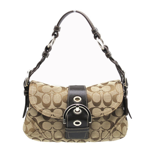 COACH コーチ シグネチャー デミポーチ ショルダーバッグ ハンドバッグ キャンバス レザー レディース 06171 美品