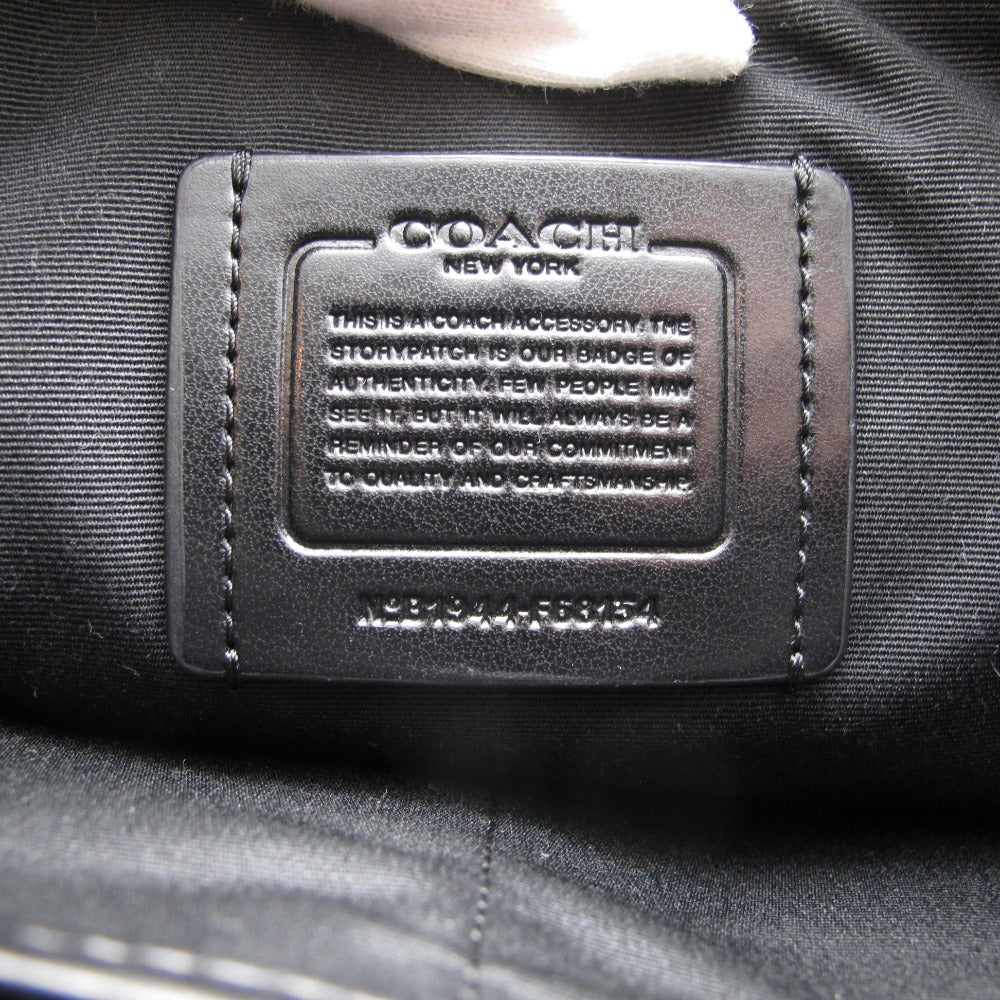 COACH コーチ ストラップ付き セカンドバッグ クラッチバッグ ポーチ レザー ブラック F68154 メンズ レディース