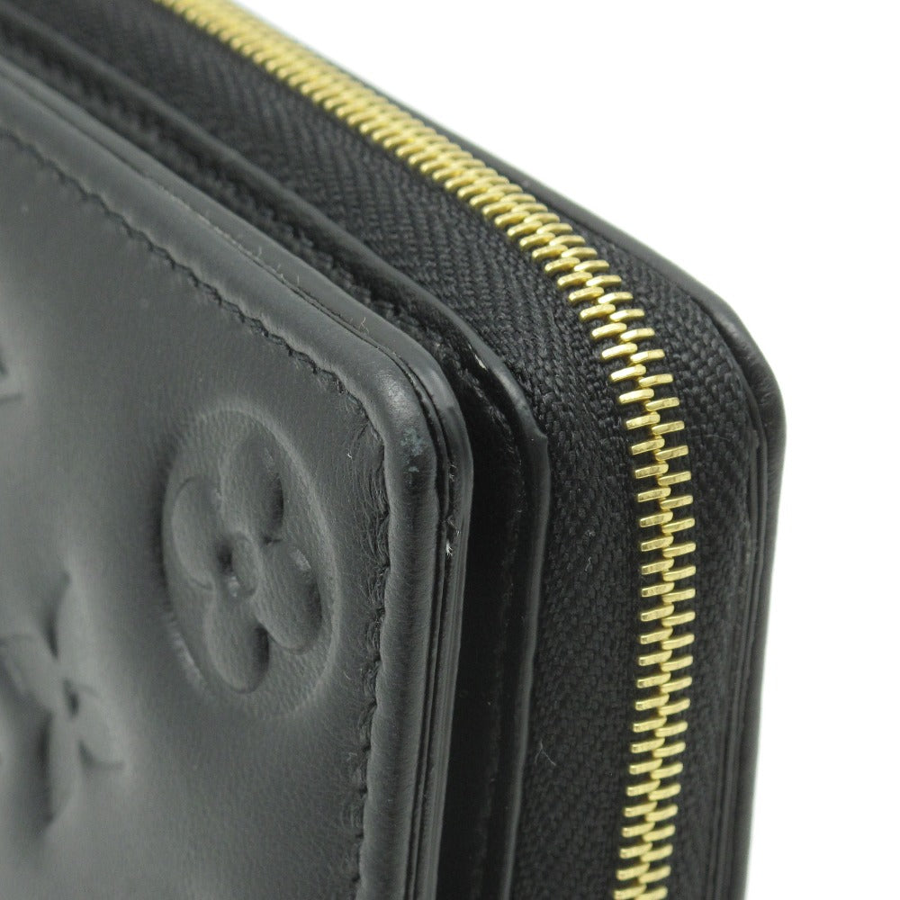 LOUIS VUITTON ルイ・ヴィトン ポルトフォイユ ルー ノワール モノグラム ラムレザー M 二つ折り財布 コンパクトウォレット  革 ブラック 箱付き 美品