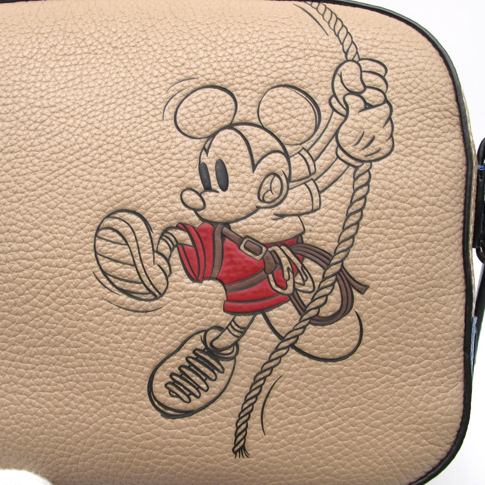 ココロードCOACH (コーチ) ウィズロープクライム ミッキーマウス ディズニー カメラバッグ ショルダーバッグ クロスボディ 斜め掛け 3905 レザー 日本限定