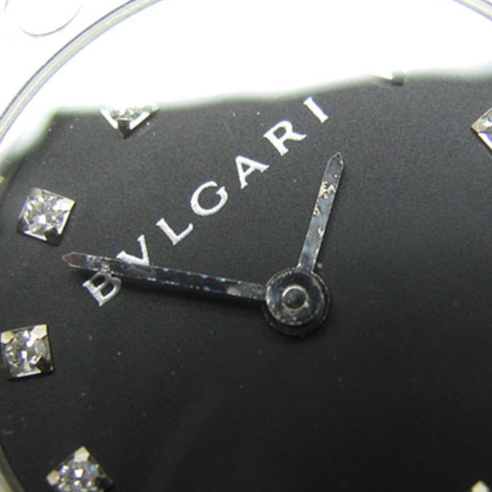 BVLGARI ブルガリ 腕時計 ブルガリブルガリ BB26SS 黒文字盤 12Pダイヤ クォーツ