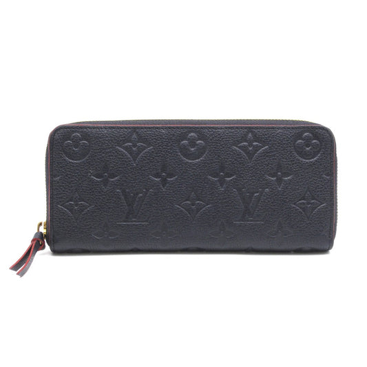 LOUIS VUITTON ルイ・ヴィトン ポルトフォイユ クレマンス モノグラム アンプラント マリーヌルージュ Ｍ69415 ラウンドファスナー長財布 ウォレット レザー ネイビー