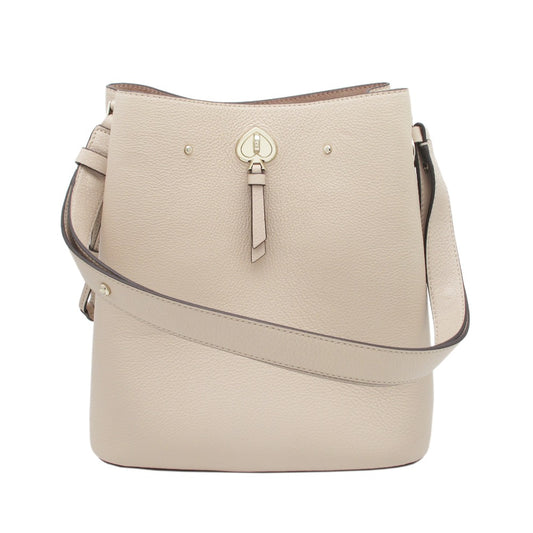 Kate Spade ケイトスペード マーティ ラージ バケット WKRU6827 2WAY ショルダーバッグ クロスボディ 肩掛け 斜め掛け レザー ベージュ レディース 美品