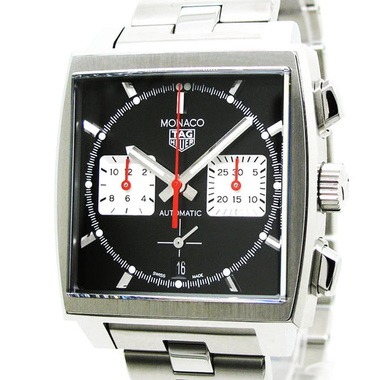 TAG HEUER タグホイヤー 腕時計 モナコ キャリバー ホイヤー02 クロノグラフ CBL2113.BA0644 ブラック 自動巻き MONACO 美品
