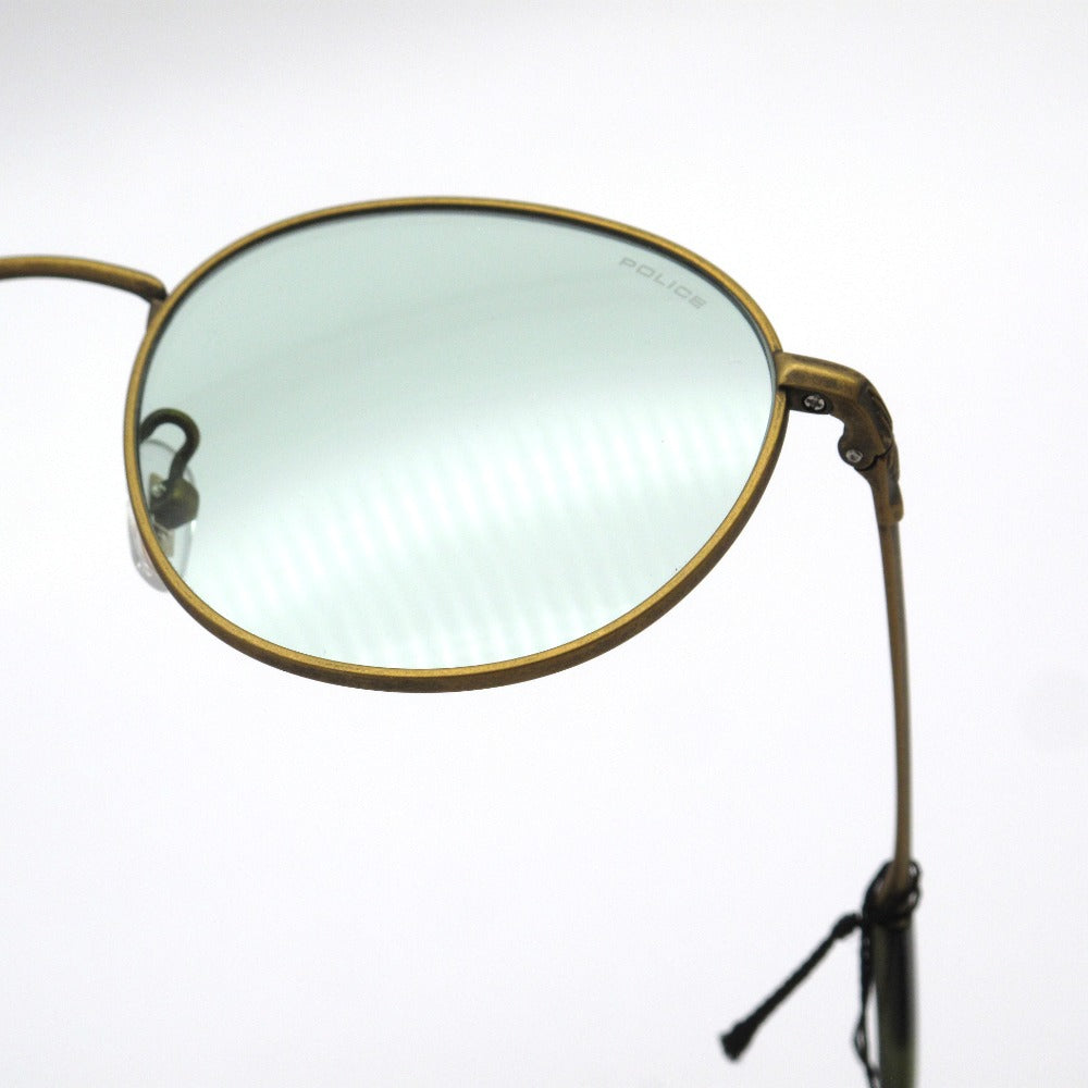 POLICE ポリス サングラス SPLD94J EXITモデル 51 19 145 UVカット アンティークゴールド グリーン メタル アイウェア 眼鏡 ケース付き 未使用品