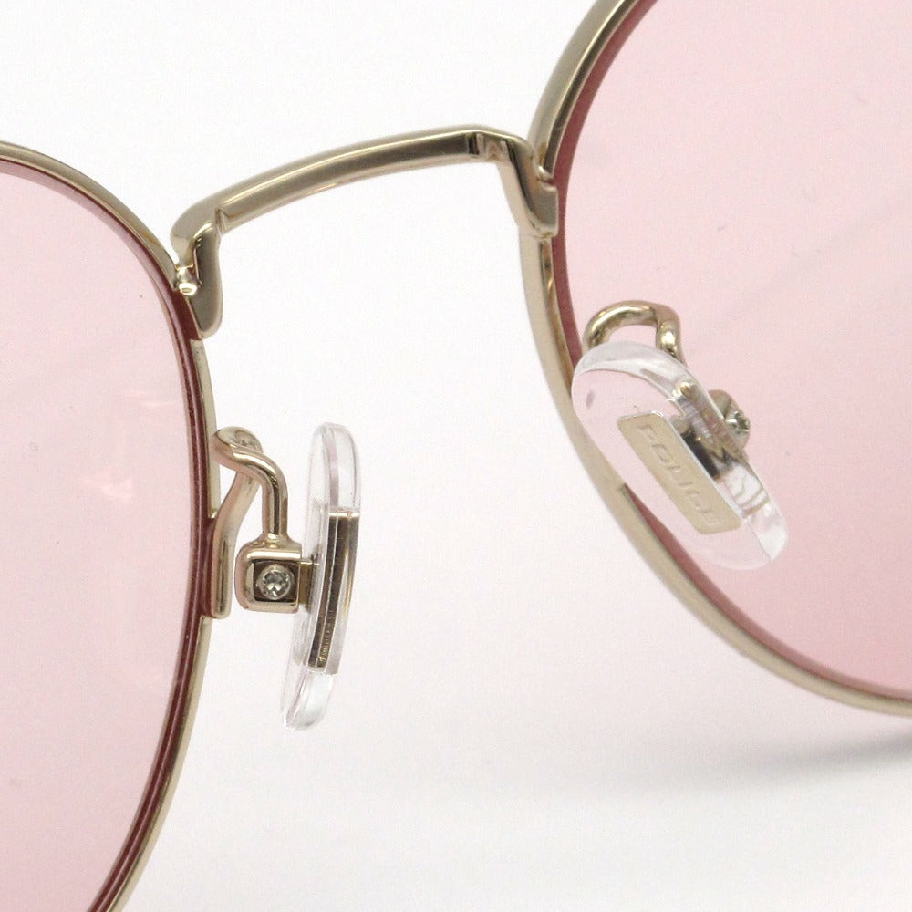 POLICE ポリス サングラス SPLD94J EXITモデル 51 19 145 UVカット メタル ゴールド ピンク アイウェア 眼鏡 ケース付き 未使用品