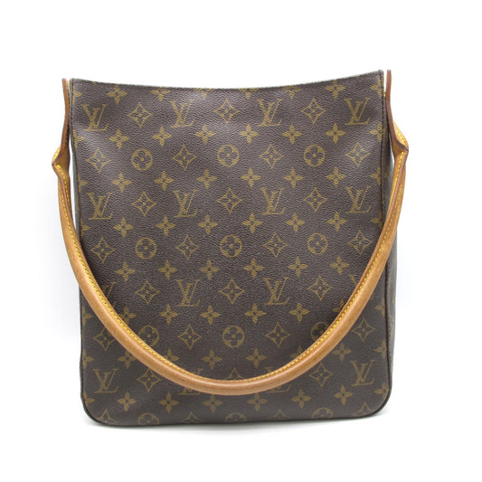 LOUIS VUITTON ルイ・ヴィトン ルーピングGM モノグラム M51145 ショルダーバッグ コーティングキャンバス レザー ブラウン レディース