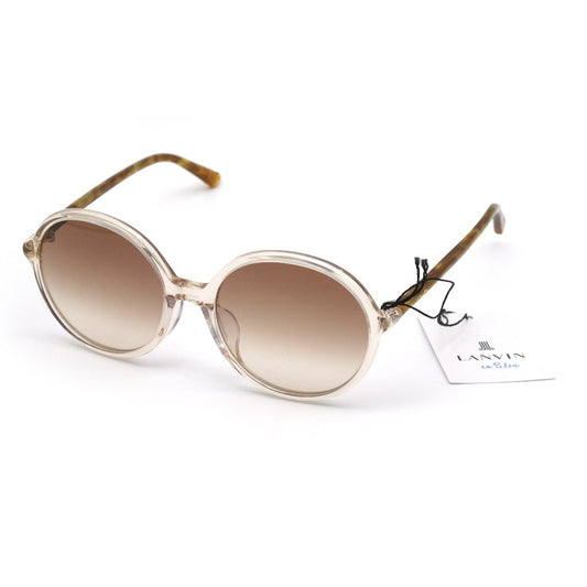 LANVIN en Bleu ランバンオンブルー サングラス SLB008J UVカット アジアンフィット ラウンドシェイプ ブラウン 54 19 140 ケース付き レディース アイウェア 眼鏡 未使用品