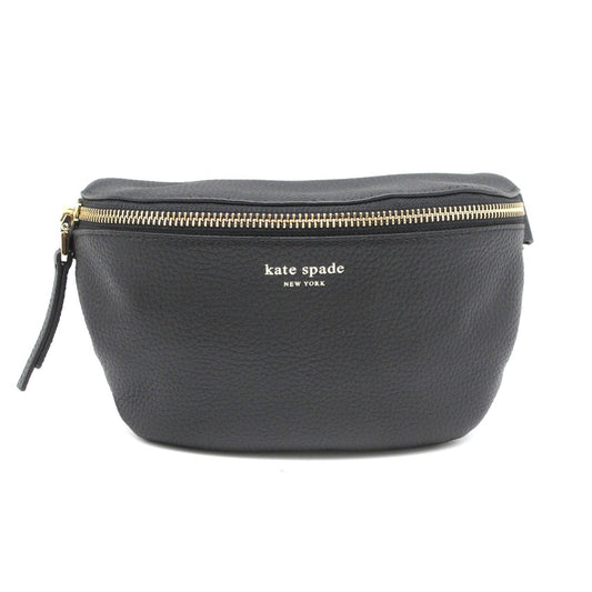 Kate Spade ケイトスペード ボディバッグ ベルトバッグ ウエストポーチ ヒップバッグ レザー ブラック PXRUA366 レディース 美品