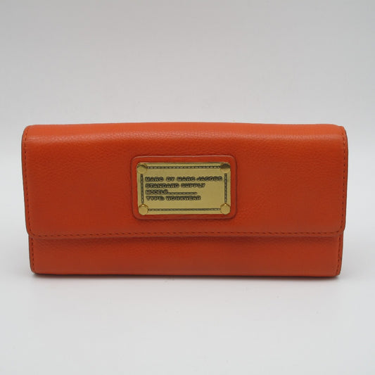 MARC BY MARC JACOBS マークバイマークジェイコブス 長財布 二つ折り 長財布 ロゴプレート レザー ロングウォレット