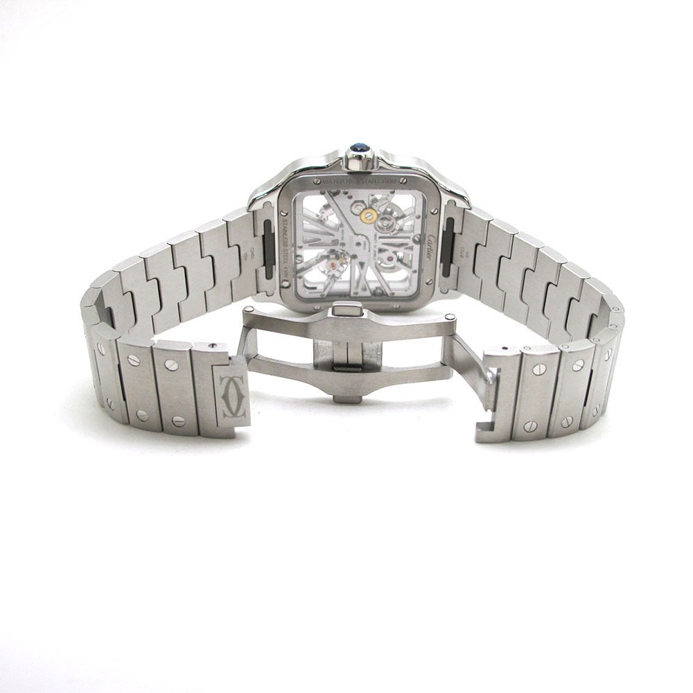 CARTIER カルティエ 腕時計 サントス ドゥ カルティエ スケルトン ウォッチ LM WHSA0015 手巻き SANTOS 未使用品