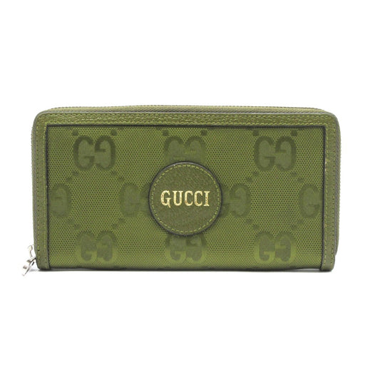 GUCCI グッチ 日本限定 ジップアラウンドウォレット 625576 GG ナイロン レザー フォレストグリーン ラウンドファスナー長財布 箱付き メンズ 美品