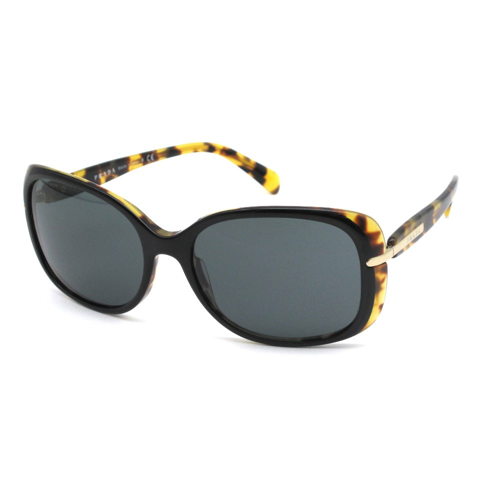 PRADA プラダ サングラス ロゴプレート SPR08O ハバナ ブラウン ゴールド 57 17 130 ケース付き アイウェア 眼鏡