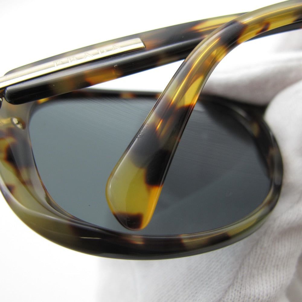 PRADA プラダ サングラス ロゴプレート SPR08O ハバナ ブラウン ゴールド 57 17 130 ケース付き アイウェア 眼鏡