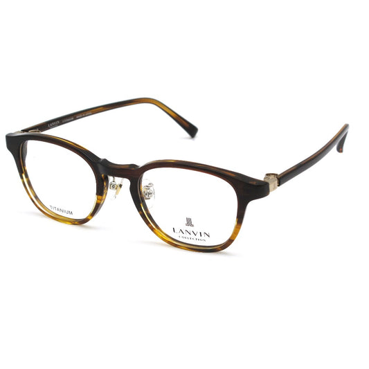 LANVIN ランバン メガネフレーム VLC052J-0AFG ハバナ 48 21 142 日本製 クロス・ケース付き 眼鏡 サングラス アイウェア 未使用品