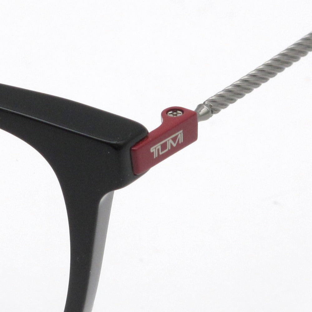 TUMI トゥミ メガネフレーム VTU056J-0700 ブラック チタン プラスチック フルリム ウェリントン 49 21 145 日本製 クロス・ケース付き 眼鏡 サングラス アイウェア 未使用品