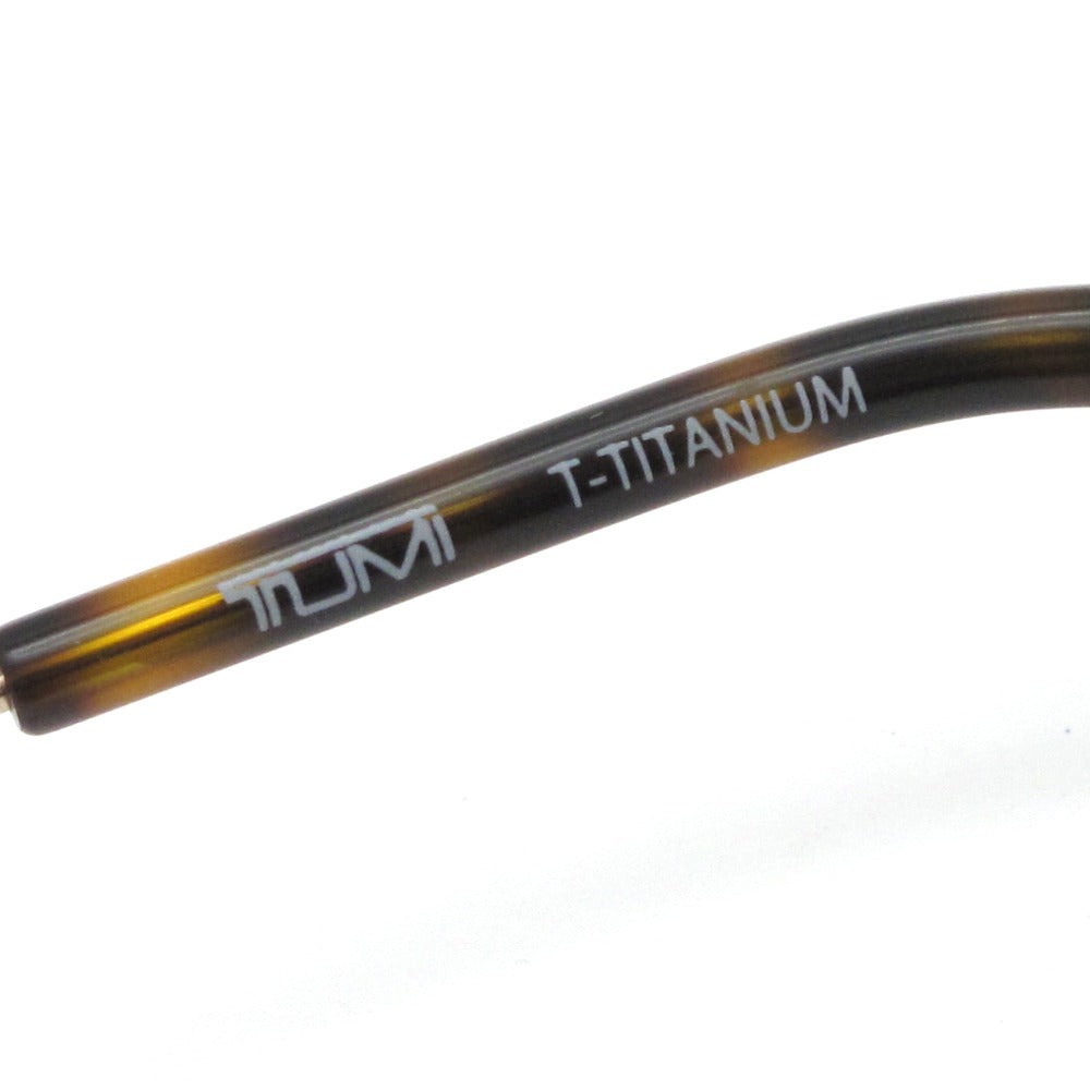 TUMI トゥミ メガネフレーム VTU056J-0722 ハバナ ブラウン チタン プラスチック フルリム ウェリントン 49 21 145 日本製 クロス・ケース付き 眼鏡 サングラス アイウェア 未使用品