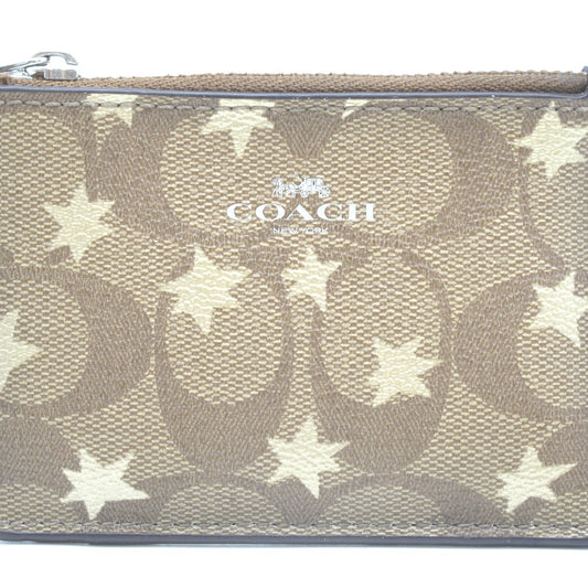COACH コーチ パスケース キーリング付きコインケース  星柄シグネチャー PVC レディース F39047