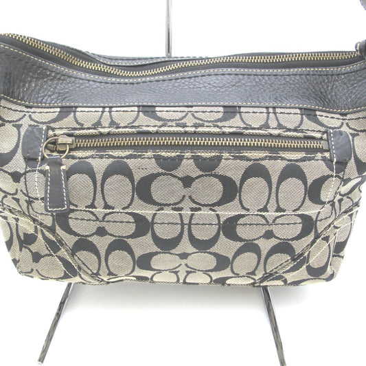 COACH コーチ ショルダーバッグ シグネチャー ブラック ナイロン レディース
