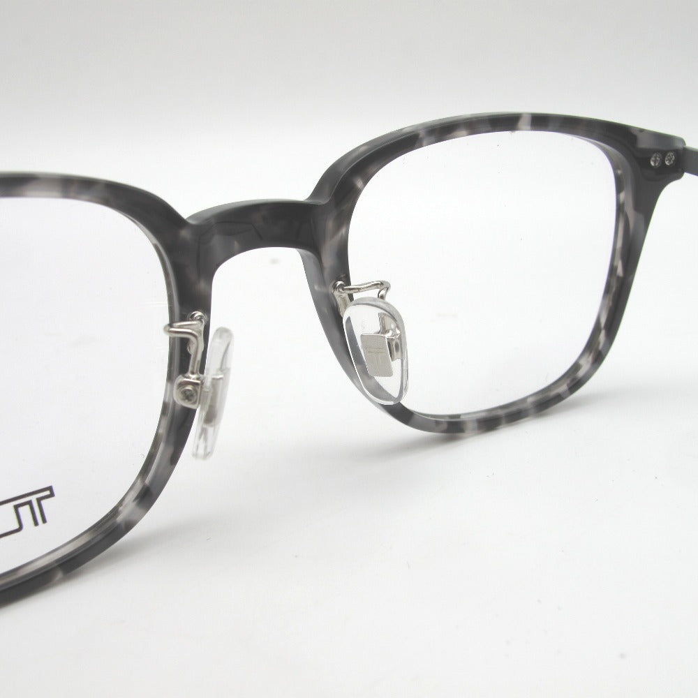 TUMI トゥミ サングラス メガネフレーム チタン プラスティック コンビフレーム ブラックハバナ フルリム 49 21 145 日本製 クロス ケース付き メガネ アイウェア VTU056J-0809 未使用品