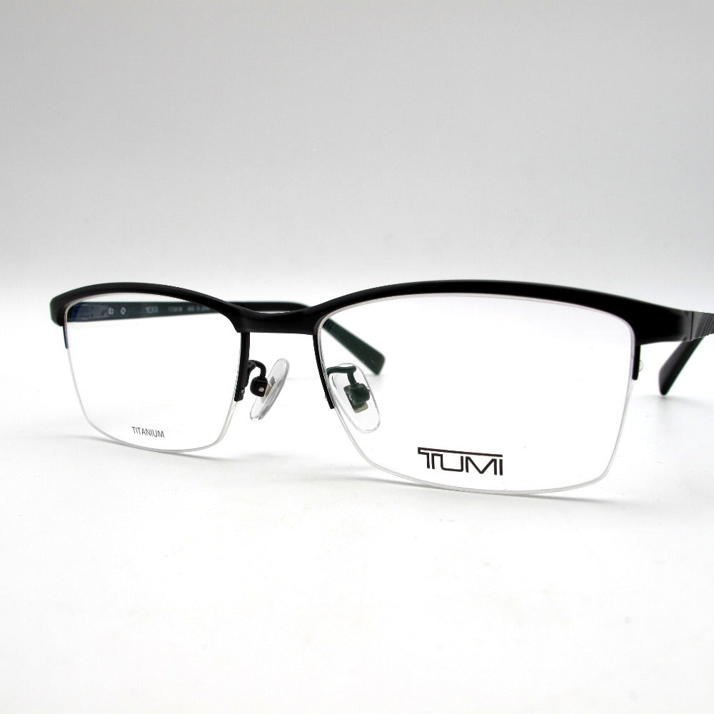 TUMI トゥミ サングラス メガネフレーム サーモント チタン ブラック 55 17 145 クロス・ケース付き 眼鏡 アイウェア VTU055J-0531 未使用品