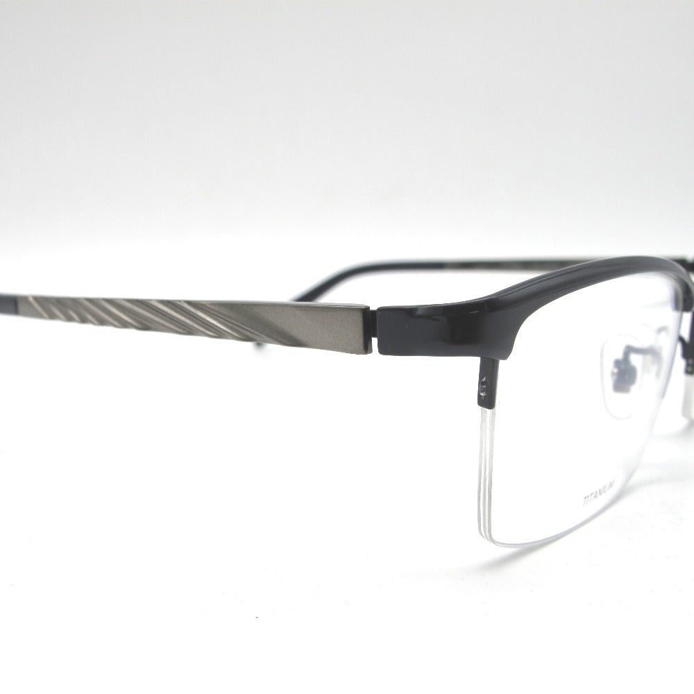 TUMI トゥミ サングラス メガネフレーム サーモント チタン コンビフレーム ネイビー ガンメタル 55 17 145 クロス・ケース付き 眼鏡 アイウェア VTU055J-0SCW 未使用品