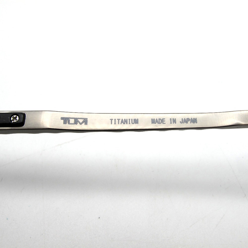 TUMI トゥミ サングラス メガネフレーム スクエア チタン製 ネイビー ガンメタル プラスチックモダン ナイロール 55-17-145 日本製 クロス ケース付き アイウェア VTU055J-0SCW