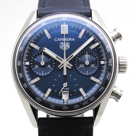 TAG HEUER タグホイヤー 腕時計 カレラ クロノグラフ CBS2212.FC6535 ブルー 自動巻き 美品