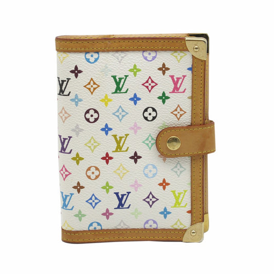 LOUIS VUITTON ルイ・ヴィトン アジェンダPM モノグラムマルチカラー ブロン R20896 手帳カバー 6穴 システム手帳 PVC レザー ホワイト