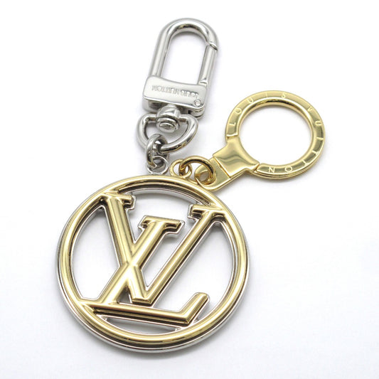 LOUIS VUITTON ルイ・ヴィトン キーホルダー ポルトクレ LVサークル BFF キーリング バッグチャーム メタル ゴールド シルバー #202 M80246 美品