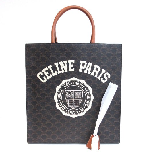 CELINE セリーヌ トートバッグ カバ バーティカル カレッジロゴ トリオンフ キャンバス レザー メンズ レディース 191492 未使用品
