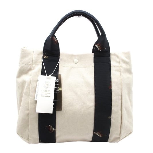 russet ラシット 2WAY トートバッグ ショルダーバッグ 斜め掛け クロスボディ ホース 馬柄 キャンバス ネイビー CE-841-WEB ZOZOTOWN限定 レディース 未使用品