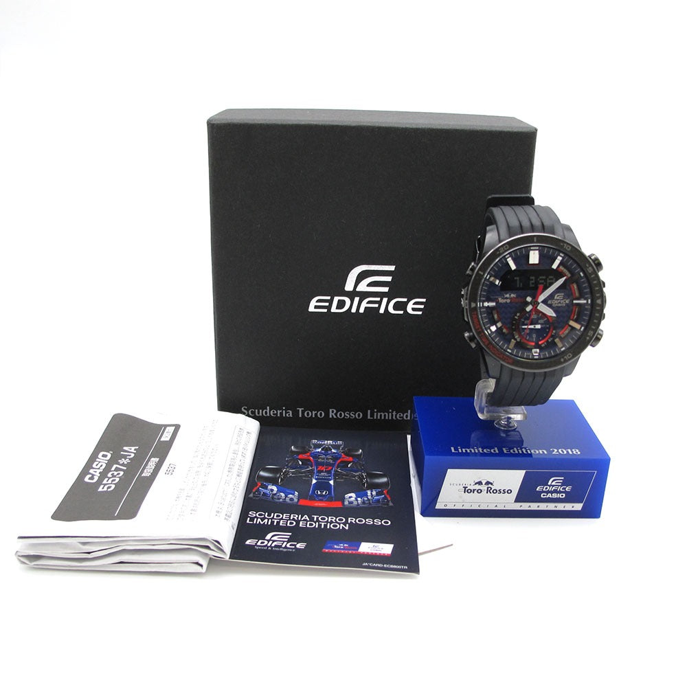 CASIO カシオ 腕時計 EDIFICE エディフィス スクーデリア トロ・ロッソ リミテッドエディション ECB-800 ソーラー 美品