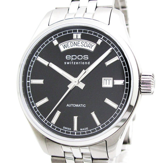 EPOS エポス 腕時計 パッション デイデイト 3501BKM 黒文字盤 自動巻き 美品