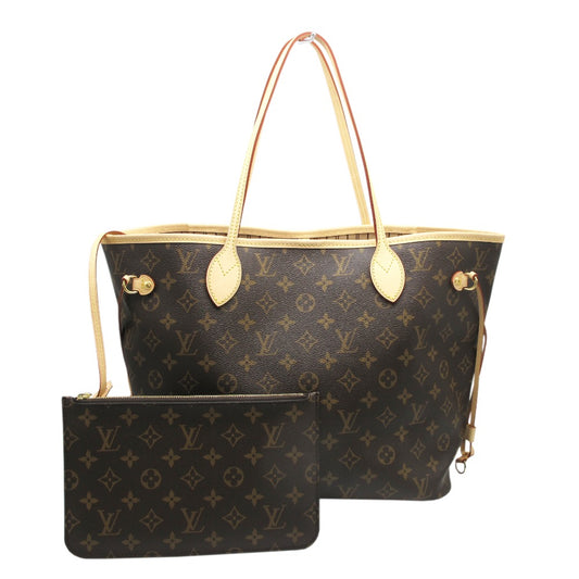 LOUIS VUITTON ルイ・ヴィトン トートバッグ ネヴァーフル MM ベージュ ショルダーバッグ ポーチ付き PVC レザー 箱付き モノグラム M40995 未使用品