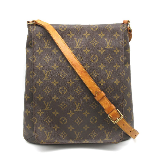 LOUIS VUITTON ルイ・ヴィトン ミュゼット モノグラム M51256 ショルダーバッグ 斜め掛け クロスボディ フラップ開閉 A4 PVC レザー